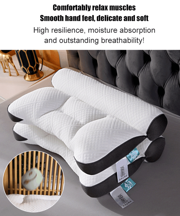 Memory Foam Cervical Pillow – Spine Alignment, Cooling & Ear Cutout
