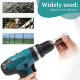 9-Gauge Wire Twister Drill Attachment – Hardened Steel, Triangular Shank & Fence Tool