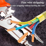 10-in-1 Wire Stripper Pliers – Alloy Steel, Ergonomic PVC Grip & Strap Cutter