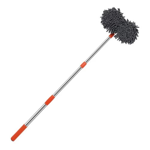 Telescopic Car Wash Mop – 80–135cm Reach, Double-Layer Microfiber Head & 360° Rotation