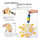 Inflatable Dog Football Toy – PU, Waterproof, 15 & 19cm with Grab Straps