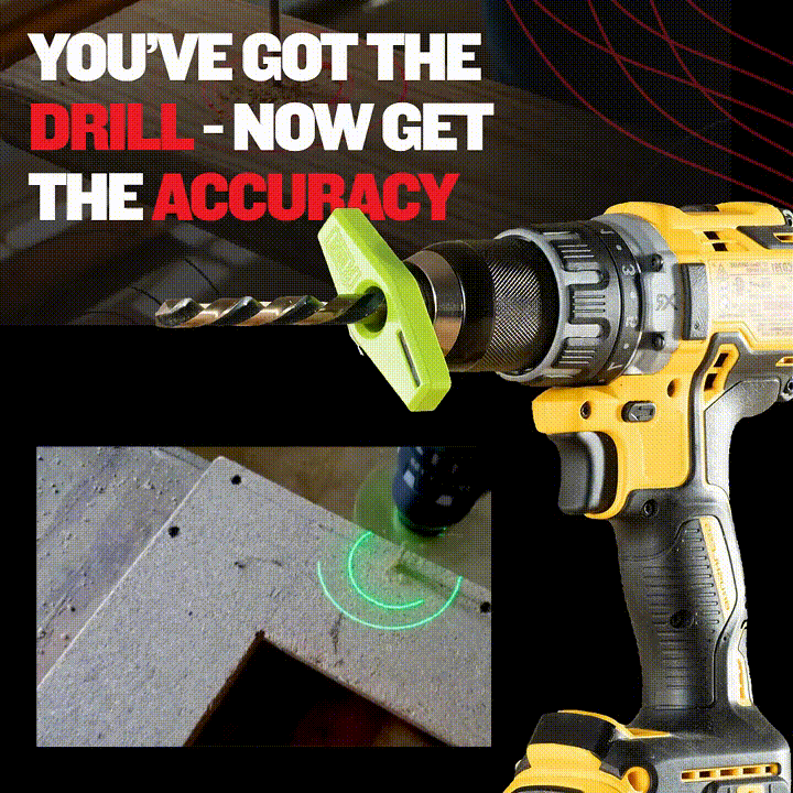 Laser Drill Guide – Universal Fit, Auto-Stop & Straight Hole Alignment