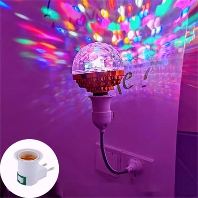 LED Party Light Bulb – E27, Multicolor Effects & Plug-and-Play