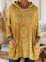 Optimized Product Title: Vintage-inspirierte Kapuzenstrick-Tunika mit Taschen – Ethnischer Druck für Damen, Bequem und Stilvoll

This title includes relevant keywords while maintaining clarity and appeal for potential customers.