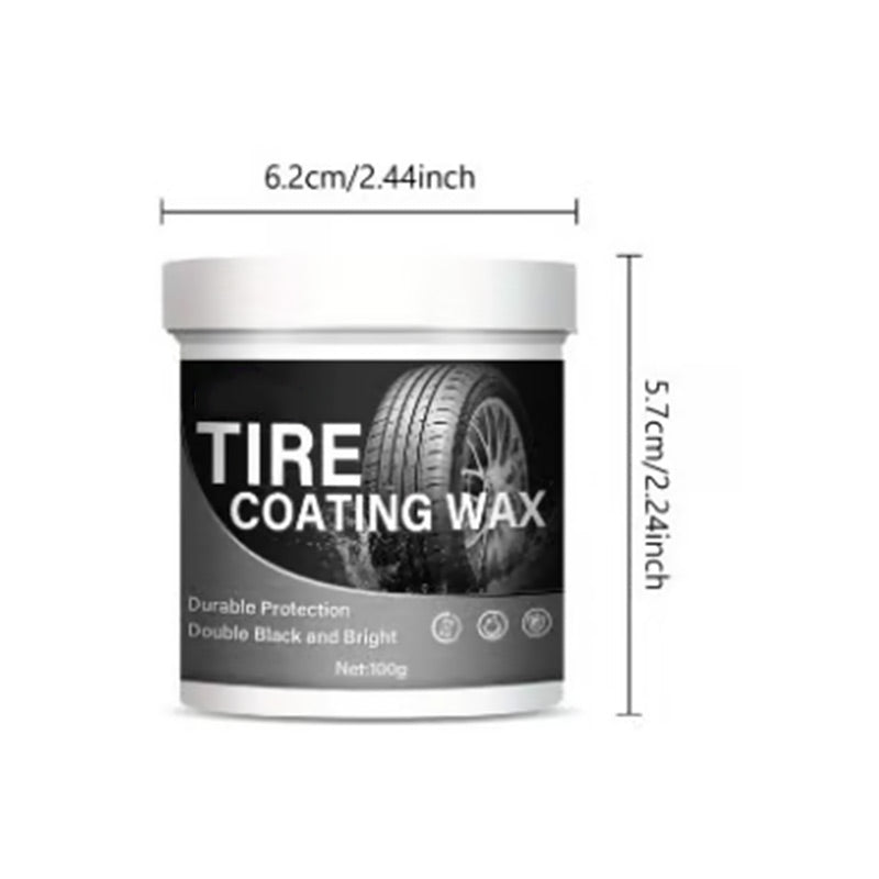 Tire Shine Wax – 100g, Long-Lasting UV Protection & Deep Black Gloss