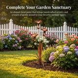 Copper Calla Lily Garden Stake – 61cm, Wind Chime Bells & Weatherproof Iron