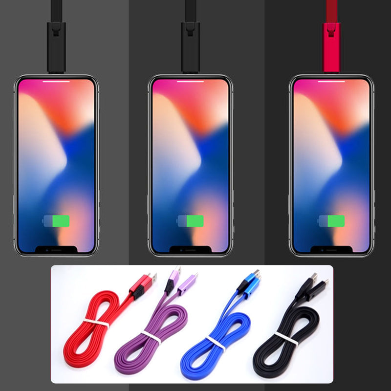 Adjustable Charging Cable – 150cm Cuttable Length & USB-C/Android/iPhone Compatible