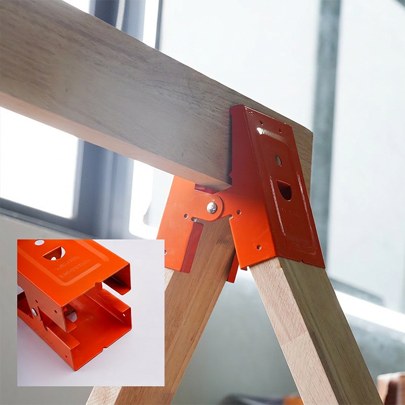 Industrial Steel Workbench Bracket – Anti-Slip Teeth, Reinforced Ribs & Tool-Free Fit