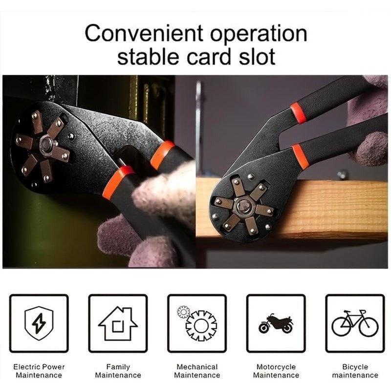 Universal Wrench – 6-Point Grip, 7–14mm Adjustable & Hardened Steel