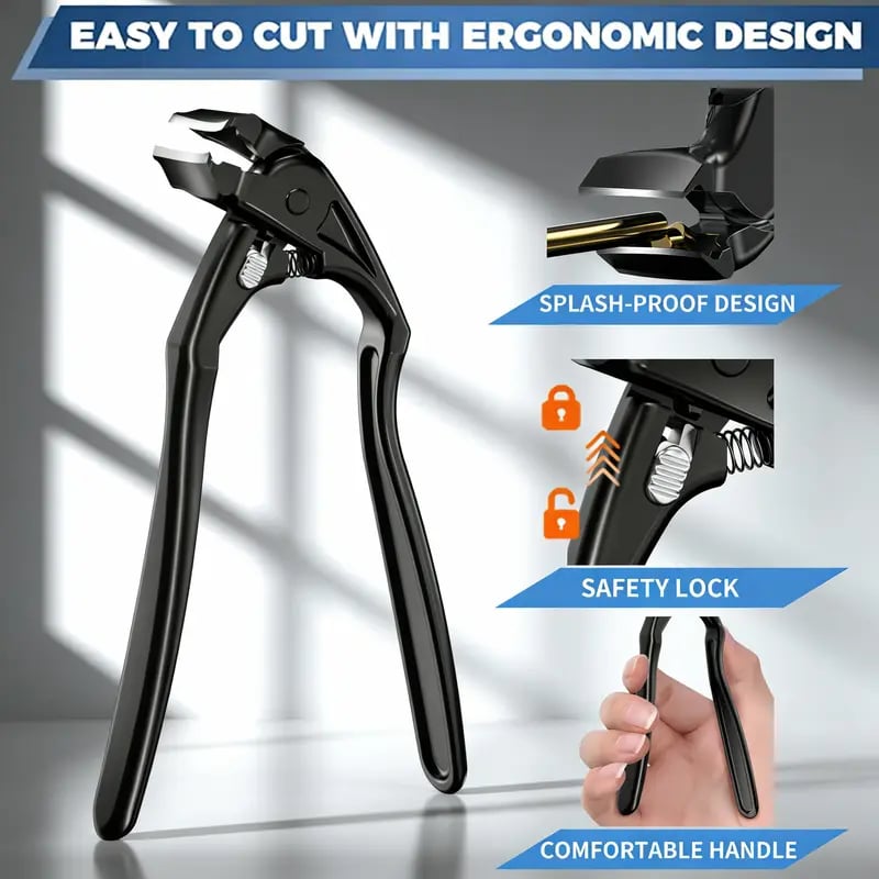 Long-Handle Nail Clipper – Angled Head, Stainless Steel, for Thick Nails