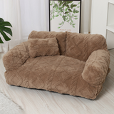 Plush Pet Sofa Bed – Raised Bolster, PP Cotton Fill & 4 Colors