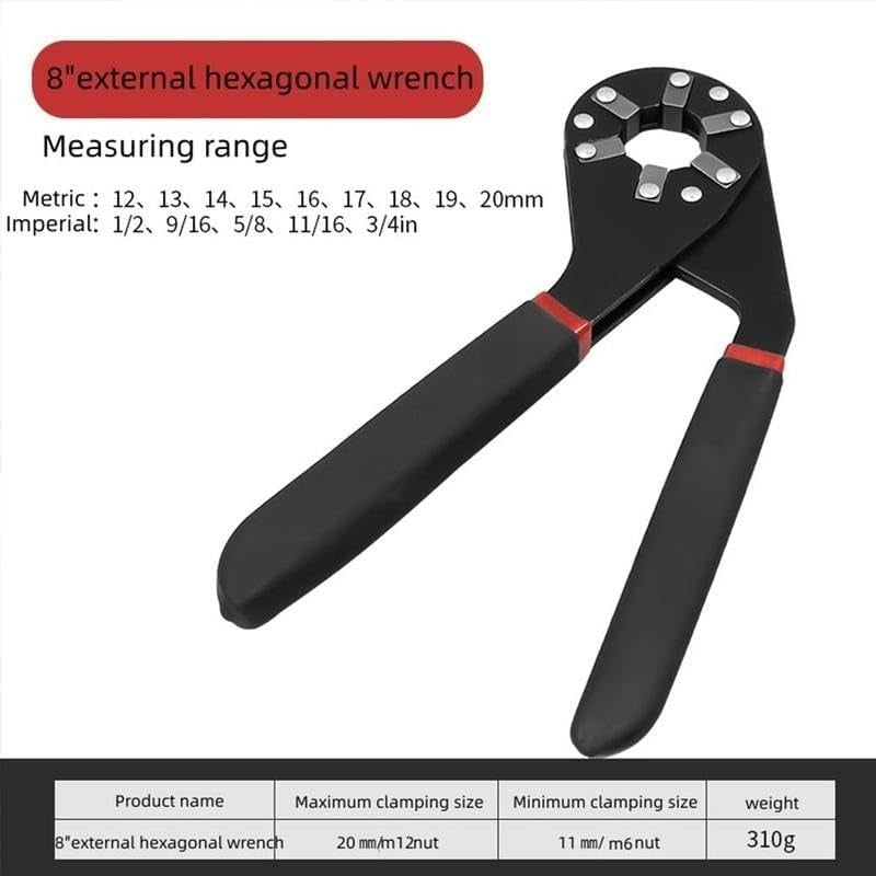 Universal Wrench – 6-Point Grip, 7–14mm Adjustable & Hardened Steel