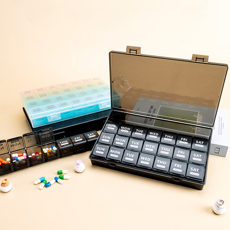 Medikamenten-Organizer 28 Fächer – Wochendispenser für Tabletten