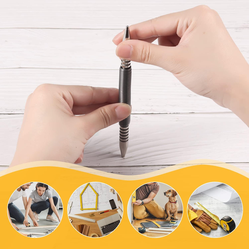 Spring-Loaded Nail Setter – Steel Build, Two Interchangeable Tips & Compact Design