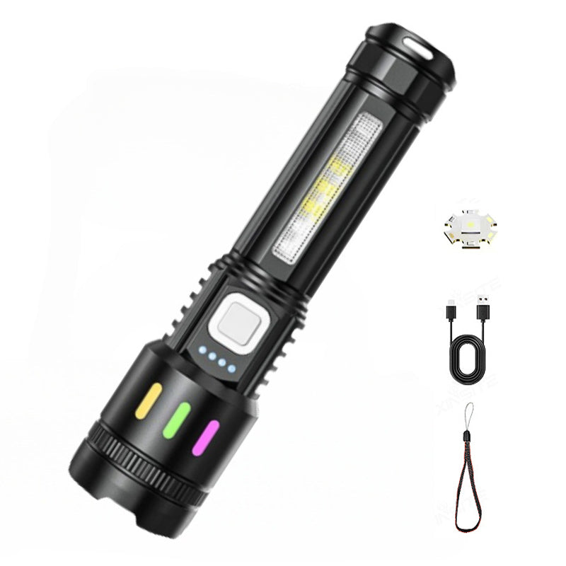 LED Flashlight – Rechargeable USB-C, Zoom Beam up to 600m & IPX4 Waterproof