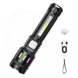 LED Flashlight – Rechargeable USB-C, Zoom Beam up to 600m & IPX4 Waterproof