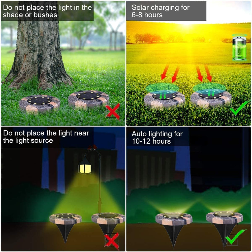 Solar Bodenleuchten LEDAutomatische Gartenbeleuchtung