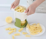 Vegetable Chopper & Fry Cutter – Push Press, Stainless Steel Blades & BPA-Free