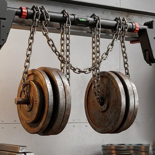 Doorway Pull-Up Bar – Steel, No-Drill Clamp & Built-In Level