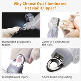 Optimized Product Title: "Tierkrallen-Schere mit LED-Licht – Auswechselbare Edelstahlklinge für präzises Trimmen von Haustierkrallen" 

This title includes relevant keywords for better visibility and clarity while maintaining the original product features