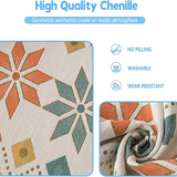 Chenille Sofa Throw – Reversible Geometric Fringe, Machine-Washable & 180×130–300cm