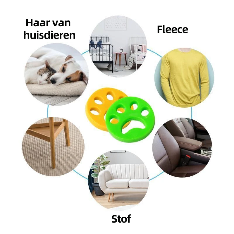 Silicone Pet Hair Remover Discs – Washer & Dryer, Reusable & 4-Pack