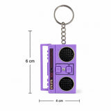 Mini Voice Recorder Keychain – Retro Radio Design, Record & Playback