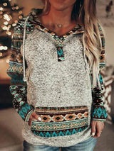 Patterned Women's Hoodie- Nayela Autumn Magic