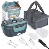 Electric Heated Lunch Box – Stainless Steel, 12V/24V Car & 220V Home