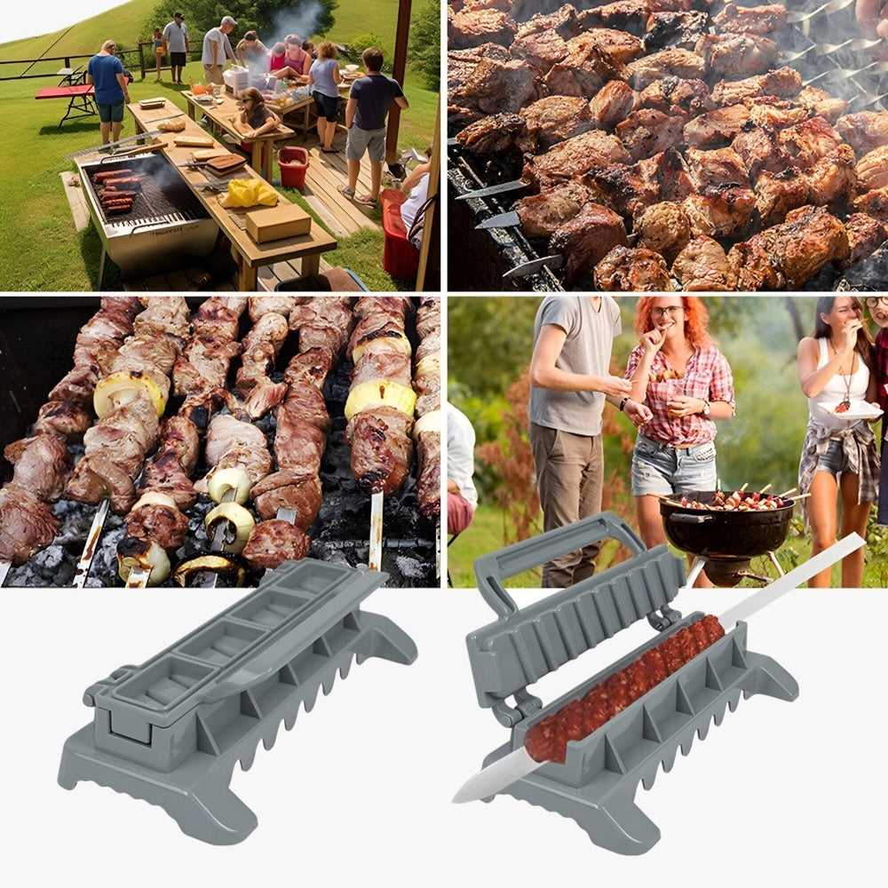 Kebab-Former für den Grill – Perfekte, Gleichmäßige Spieße in Sekundenschnelle | Ideal für BBQ und Grillpartys
