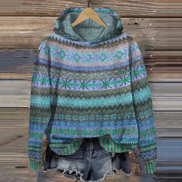 Gaby Ethnic Retro Hoodie - Stylish Vintage-Inspired Sweatshirt for Unique Fashion Lovers