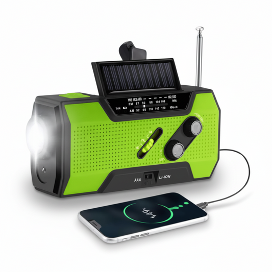 Emergency Weather Radio – Portable, Solar-Powered & Hand Crank Charger