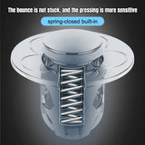 Sink Drain Stopper Pop Up Stainless Steel Anti Clog Bathroom Plug