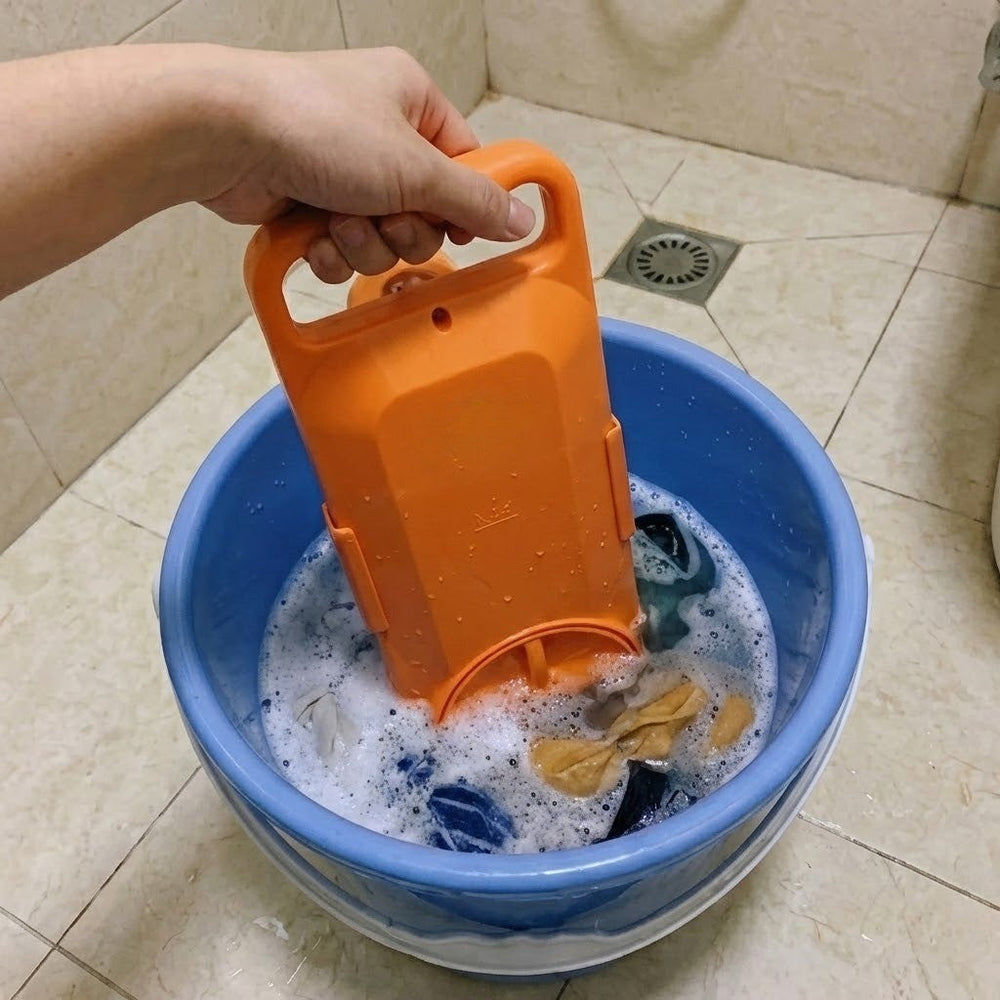 Portable Mini Bucket Washing Machine – 150W Pulsator, Digital Timer & Low-Water Alarm