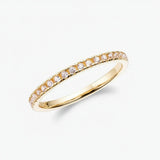 Stacking Ring Geometric Silver Band Cubic Zirconia