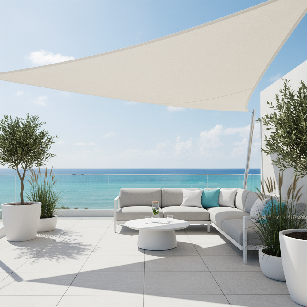 TriBlocker Shade Sail | Waterproof UV-Protect Triangle Design