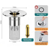 Optimized Product Title: "Effektives Abflusssieb mit Pop-Up-Funktion – Verstopfungsfreies Abflusssystem für Küche und Bad" 

This title includes relevant keywords while clearly describing the product's features and benefits, making it more appealing for G