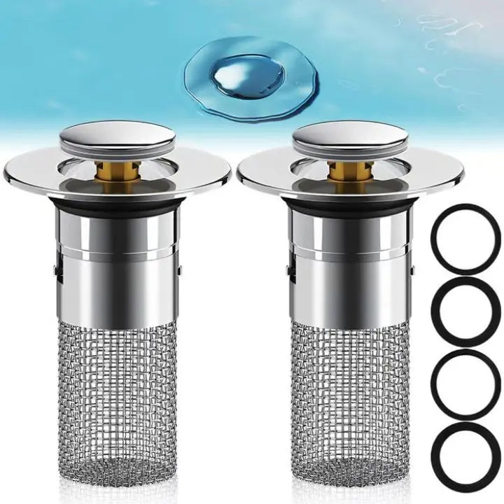 Optimized Product Title: "Effektives Abflusssieb mit Pop-Up-Funktion – Verstopfungsfreies Abflusssystem für Küche und Bad" 

This title includes relevant keywords while clearly describing the product's features and benefits, making it more appealing for G