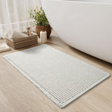 Kalsten | AbsorbEase | Waffle Bath Mat with Fringes – Quick-Dry & Non-Slip