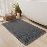 Kalsten | AbsorbEase | Waffle Bath Mat with Fringes – Quick-Dry & Non-Slip