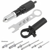 Rivet Gun Drill Adapter Kit Interchangeable Nozzles