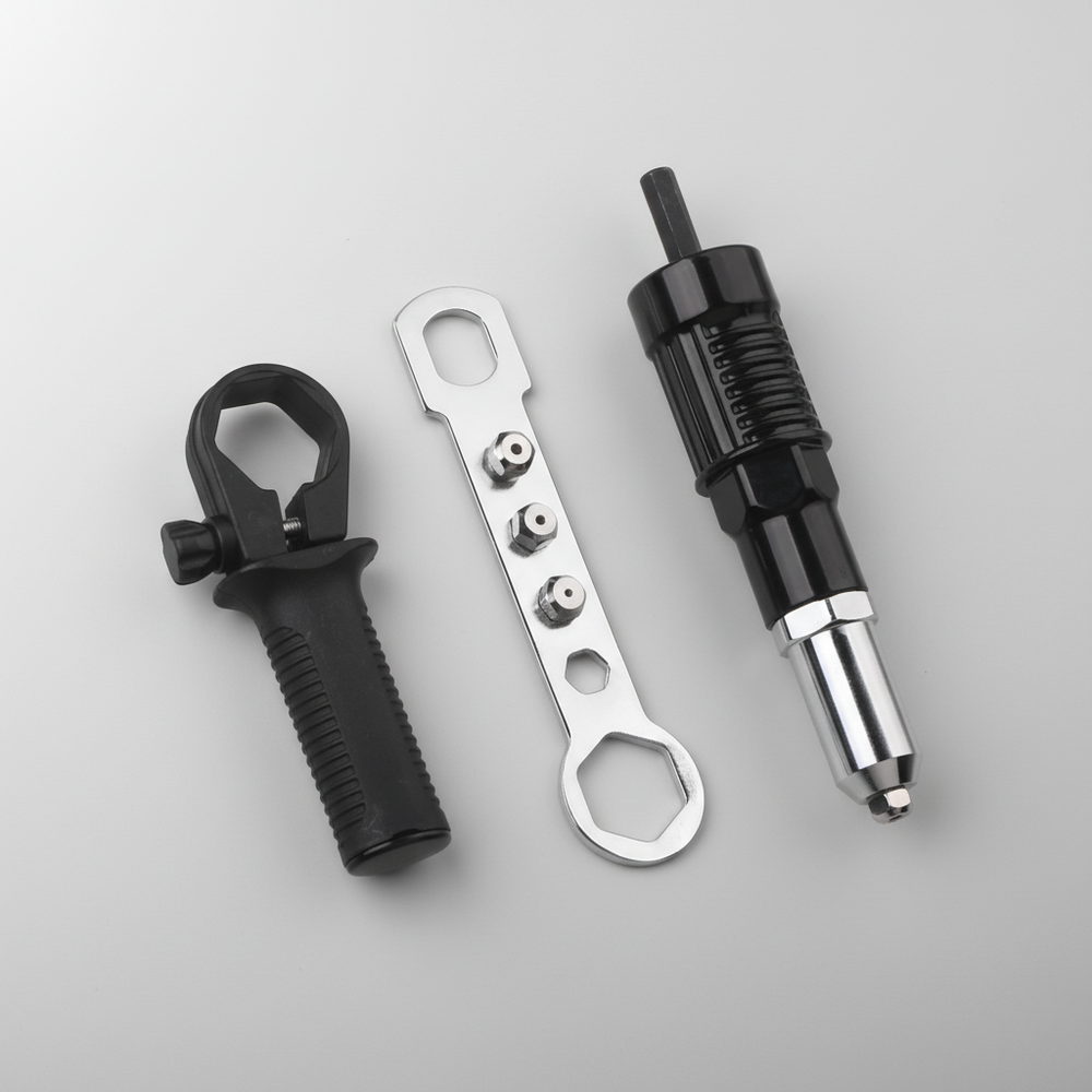 Rivet Gun Drill Adapter Kit Interchangeable Nozzles