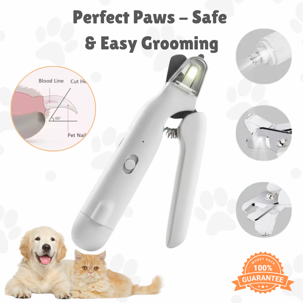 LED Pet Nail Clipper – Blood-Line Light, Nail Catcher & File for Dogs & Cats