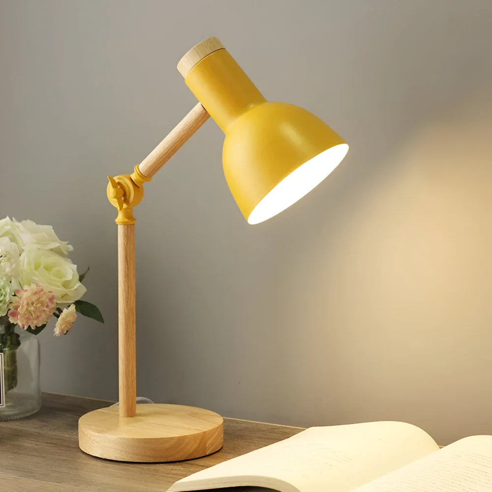 Desk Lamp Wood Adjustable Nordic Table Light