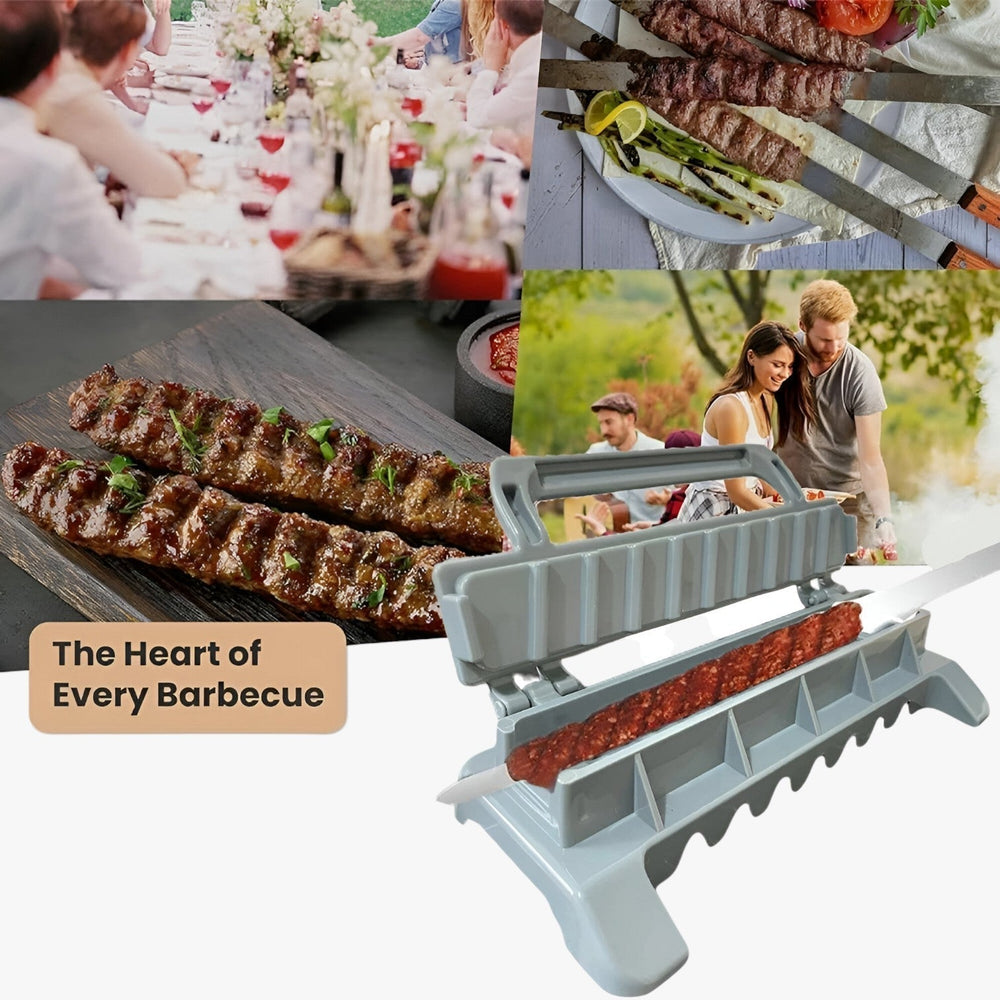 Kebab-Former für den Grill – Perfekte, Gleichmäßige Spieße in Sekundenschnelle | Ideal für BBQ und Grillpartys