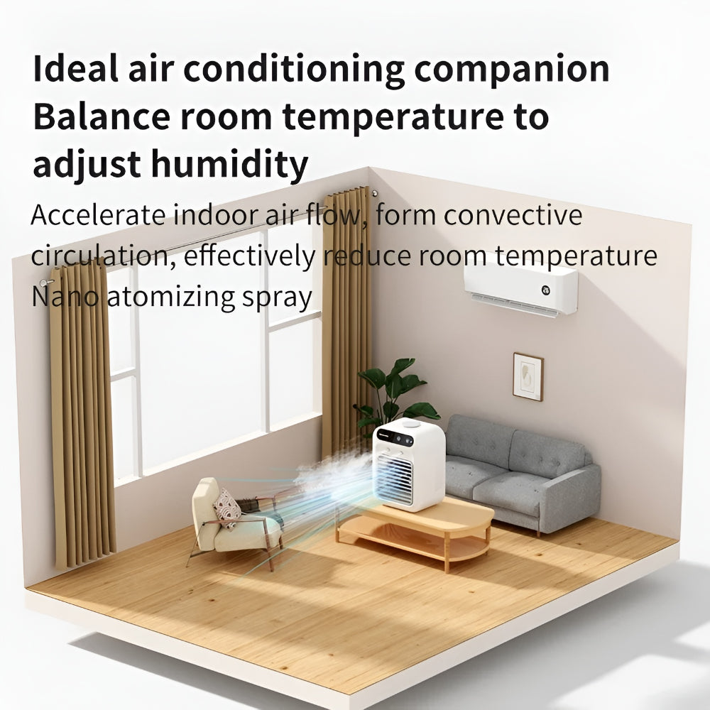 Portable Air Conditioner – Desktop Cooling Fan, Humidifier & Personal Use