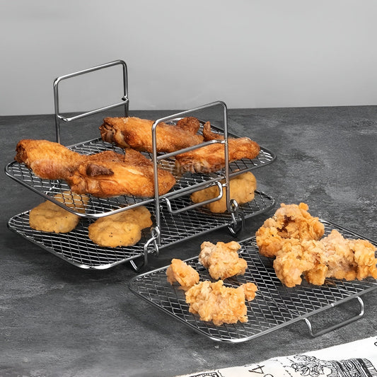 Air Fryer Rack – Stackable, Kitchen & Cooking Tray Design