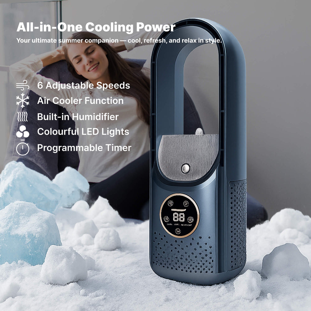 BowLift | Bladeless Portable Fan | Ultra-Quiet, Ergonomic Design & Ideal for Home and Office Use