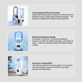 BowLift | Bladeless Portable Fan | Ultra-Quiet, Ergonomic Design & Ideal for Home and Office Use