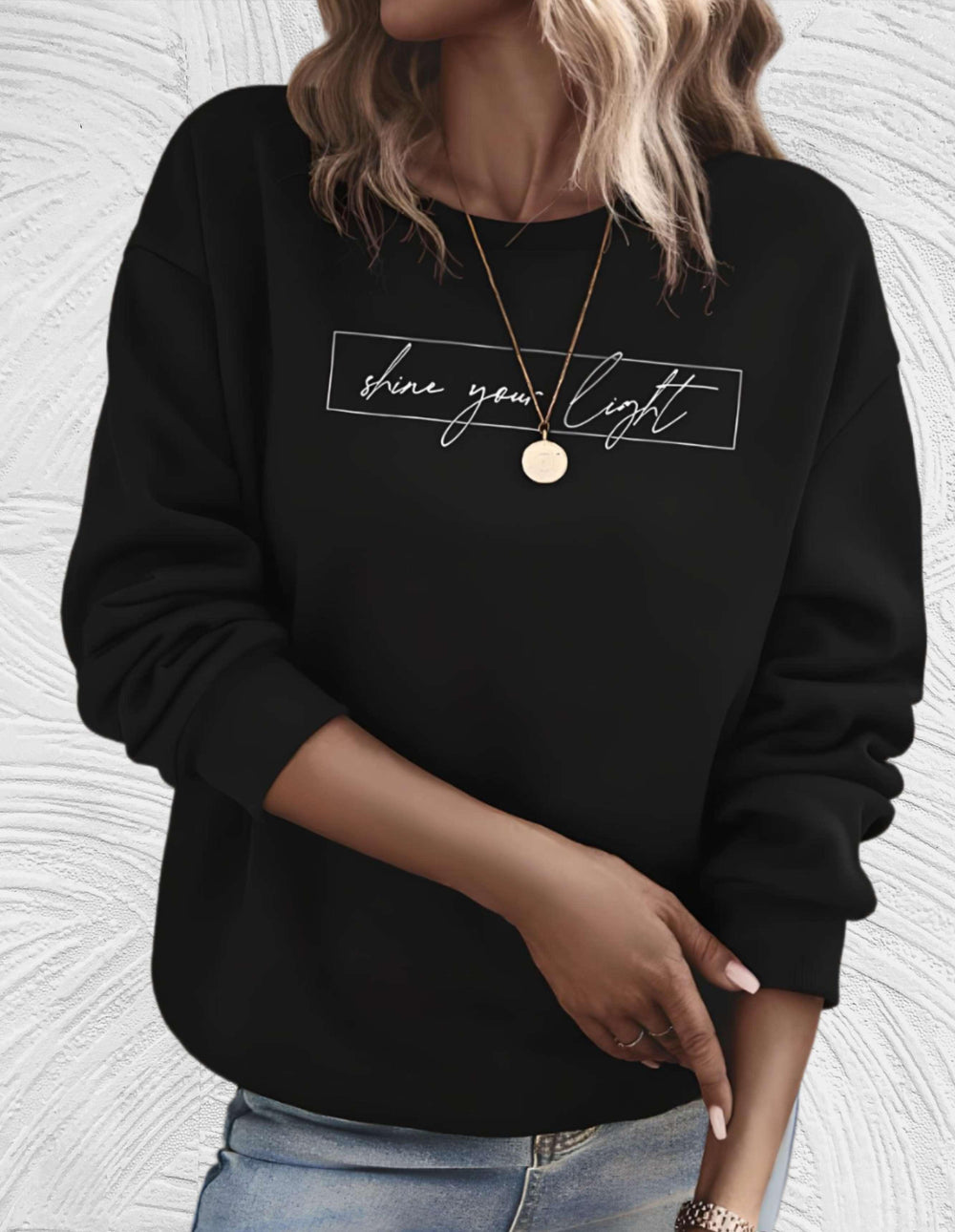 Oversized Women's Sweater with Crew Neck - Autumn Magic Luna